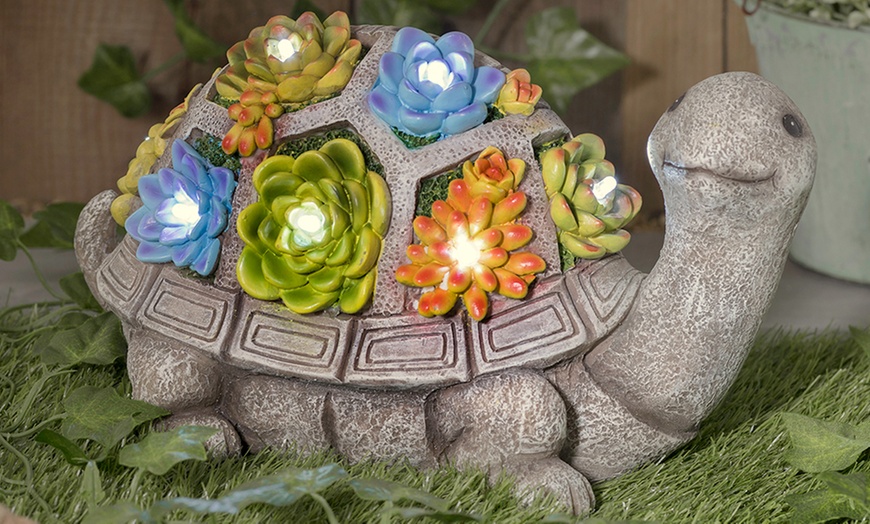 Up To 41% Off One, Two or Four Solar Resin Tortoise Lights | Groupon