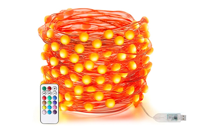 Image 2: One or Two USB Plug Smart LED String Lights