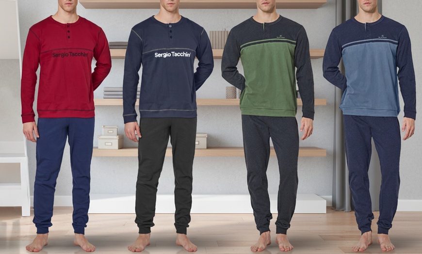 Image 1: Sergio Tacchini Baumwoll-Schlafanzug für Herren