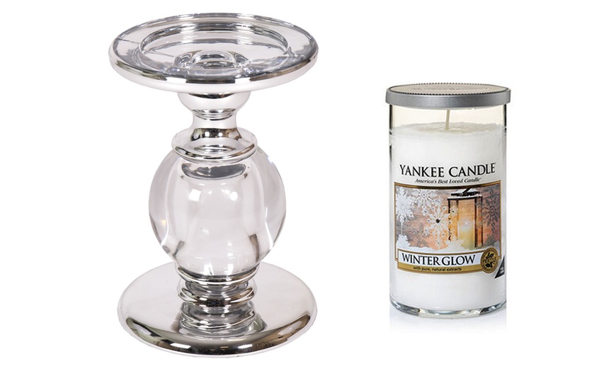 Image 6: Yankee Candle with Pillar Holder