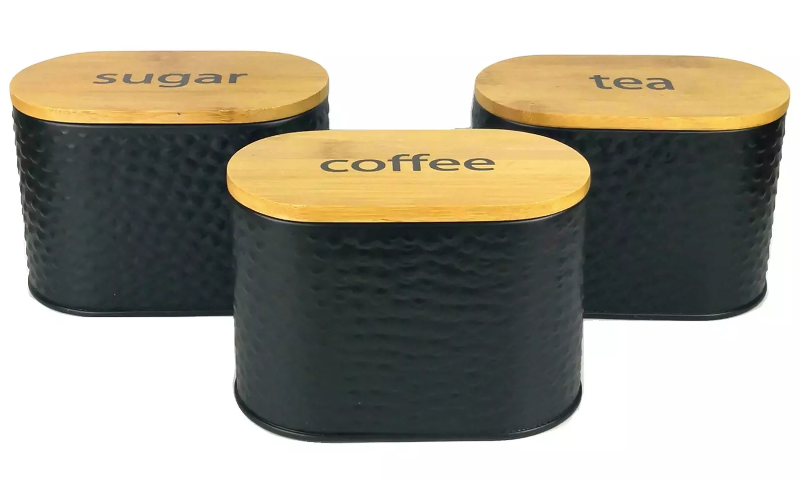 Set of Three Food Storage Canisters with Bamboo Lids - Primary Image