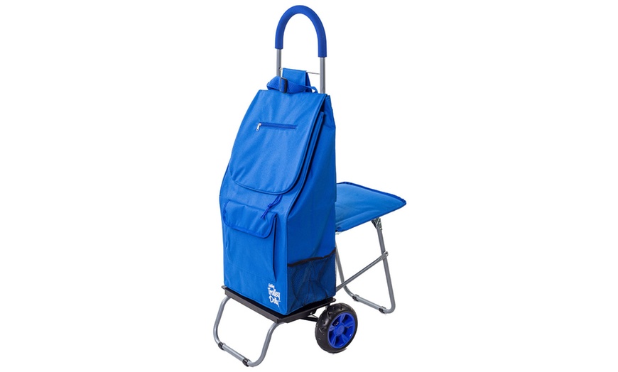 Trolley Dolly Rolling Travel Bag with Seat | Groupon