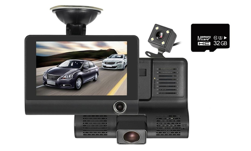 Image 4: Triple Lens DVR Dash Cam