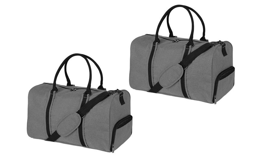 Image 7: Duffle Bag with Shoe Compartment