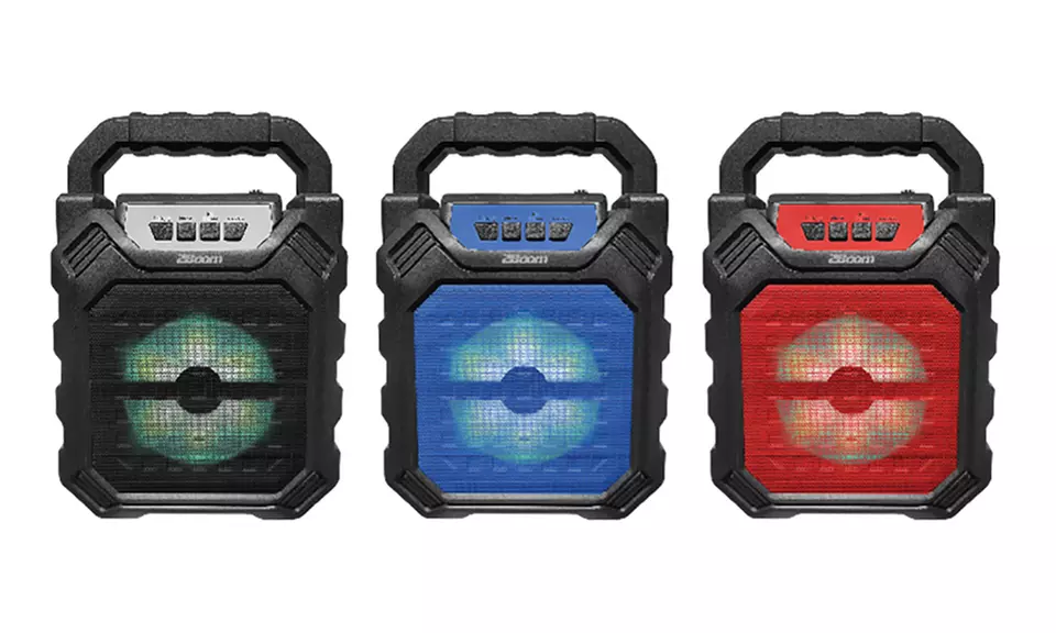 2Boom Portable Wireless Bluetooth Boombox Speaker with LED Lights - Primary Image