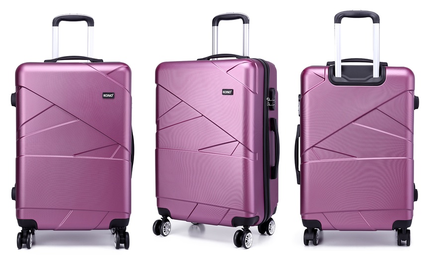 Image 2: One or Three Kono Purple Suitcases