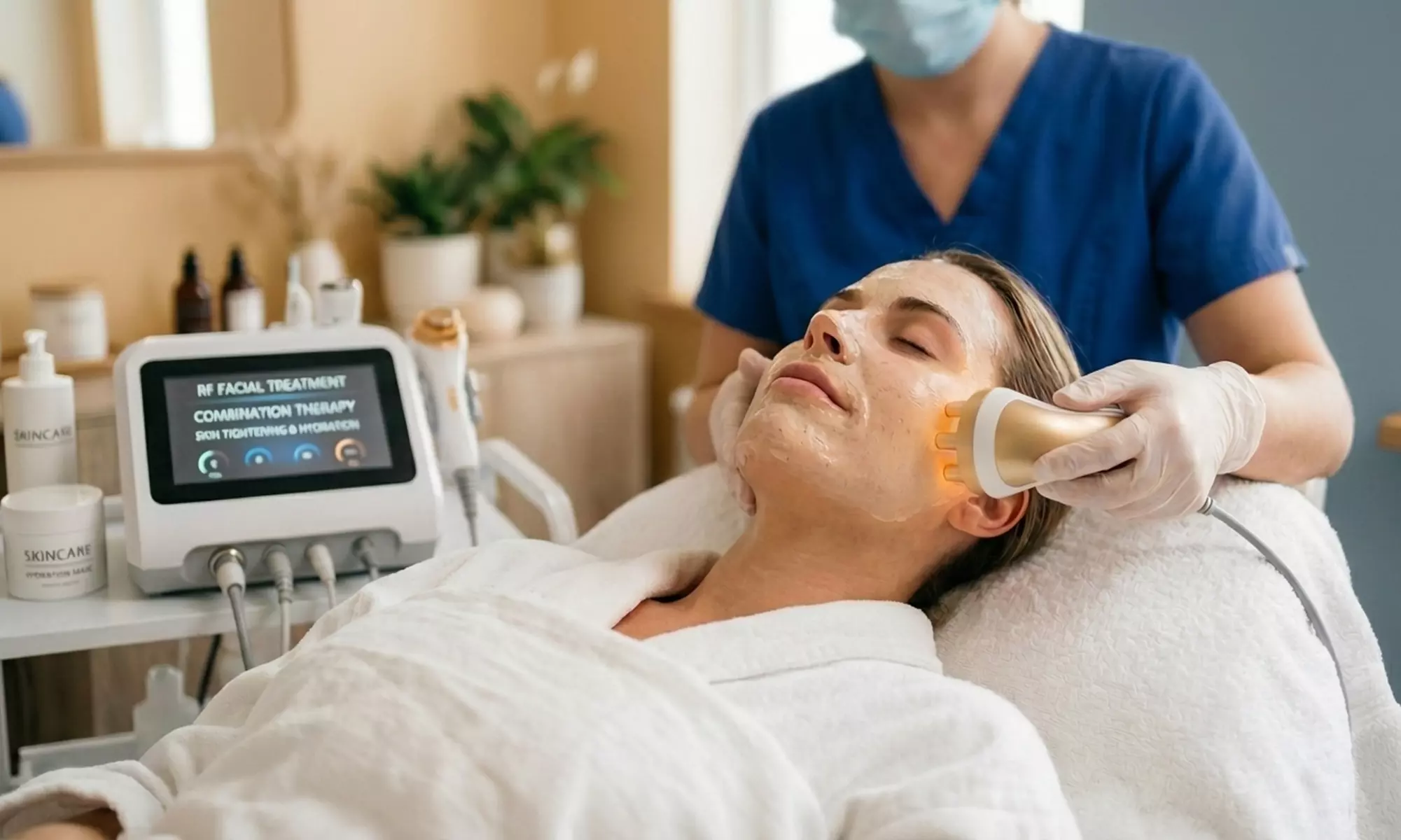 Tratamiento facial con limpieza, radiofrecuencia y tratamiento extra