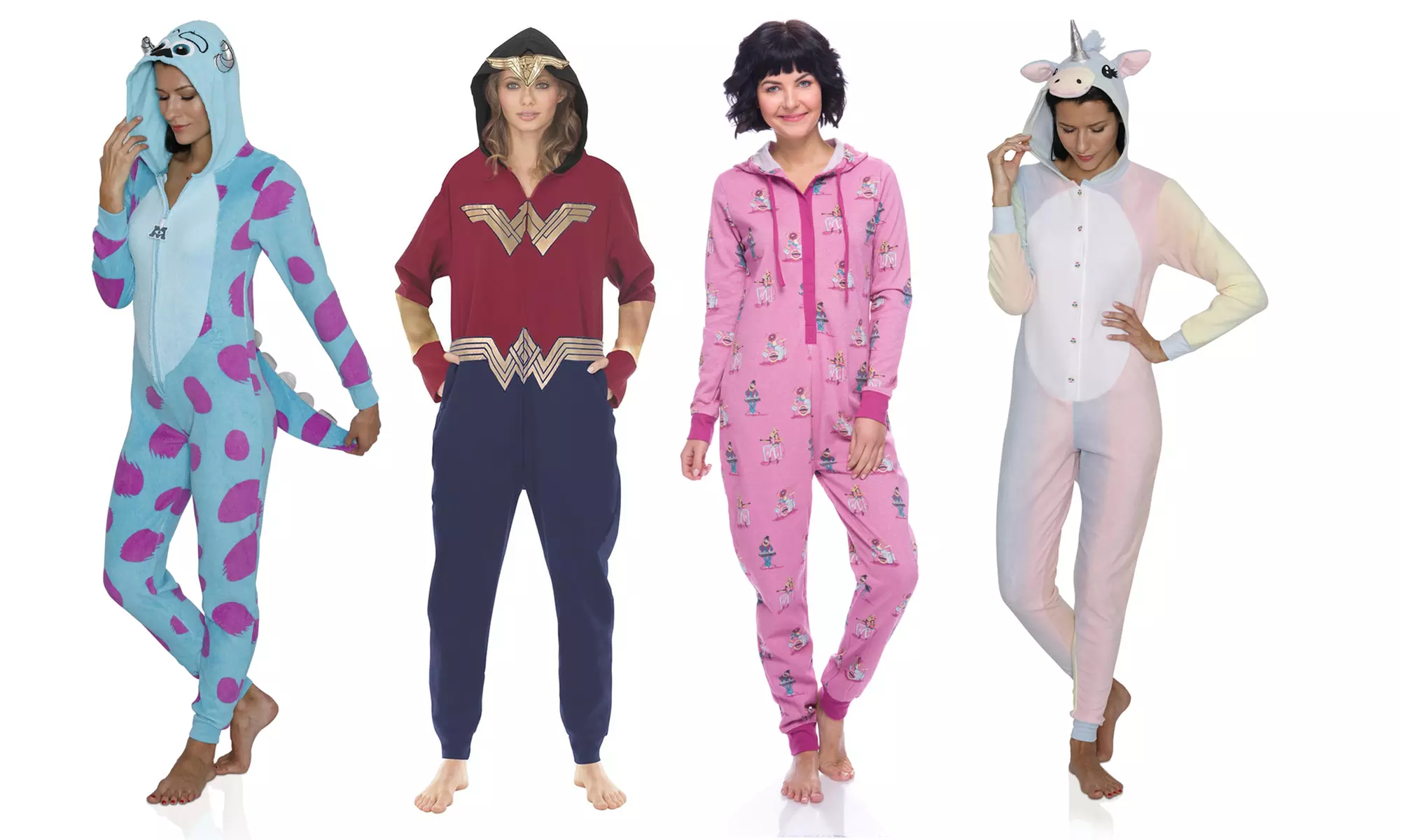 Women's Wonder Woman, Monsters Inc., Muppets, Unicorn One Piece Union Suit. Plus Sizes Available. - Primary Image