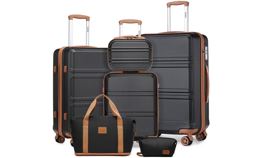 Image 3: Six Piece Travel Luggage Set 
