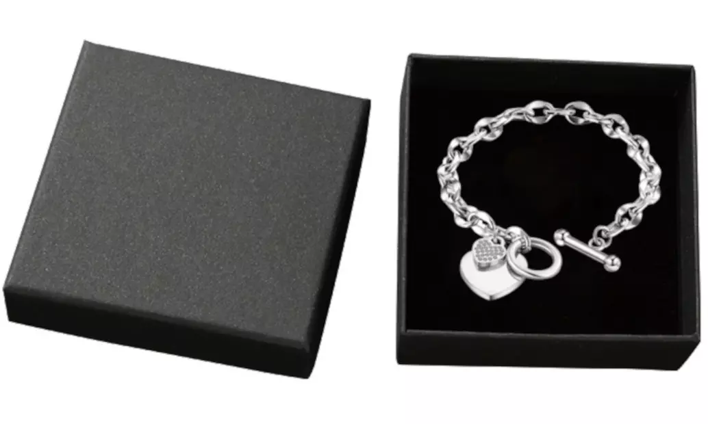 Heart Toggle Bracelets from Swarovski and Gift Box Presented