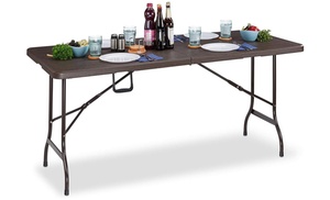 Wooden-Effect 6ft Folding Table