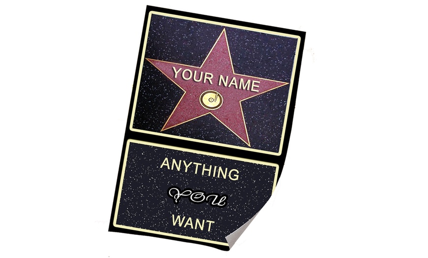 Image 4: Personalised Walk of Fame Star