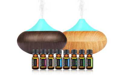 image for Aesthetics Spa Mist Aromatherapy Diffuser & Essential Oil Set (8-Pk.)