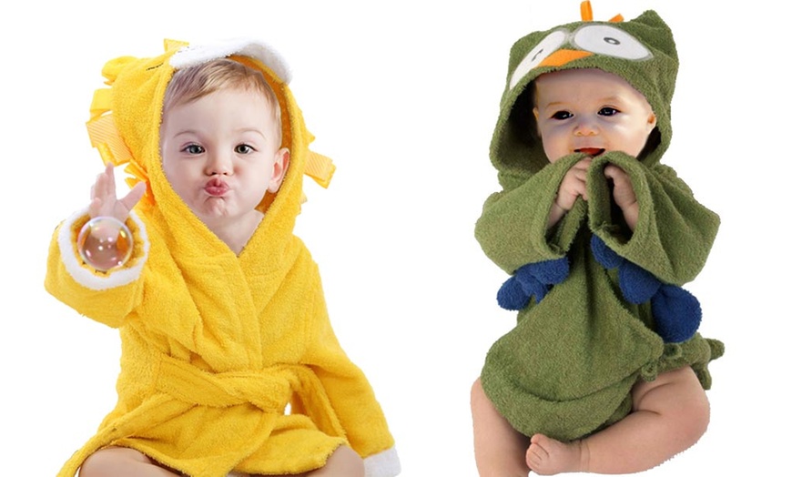 Image 12: Baby Cotton Bathrobe