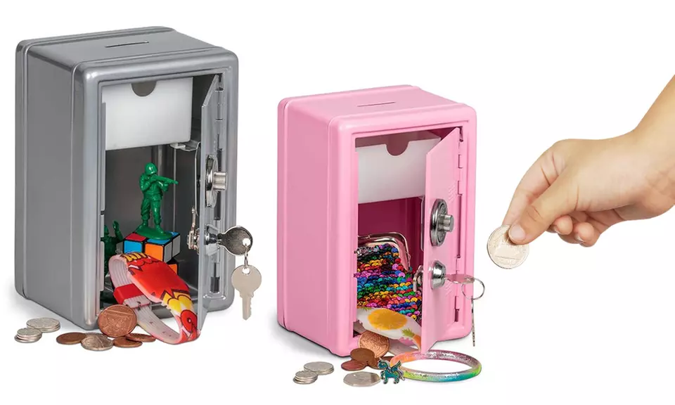 Coffre fort miniature avec verrouillage à clé et à code - Primary Image