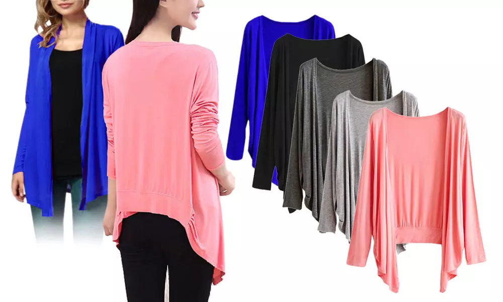 Umstandscardigan mit Wasserfall-Schnitt in Einheitsgröße und in der Farbe nach Wahl - Primary Image