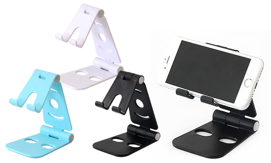 Image 2: Folding Table Top Phone Holder