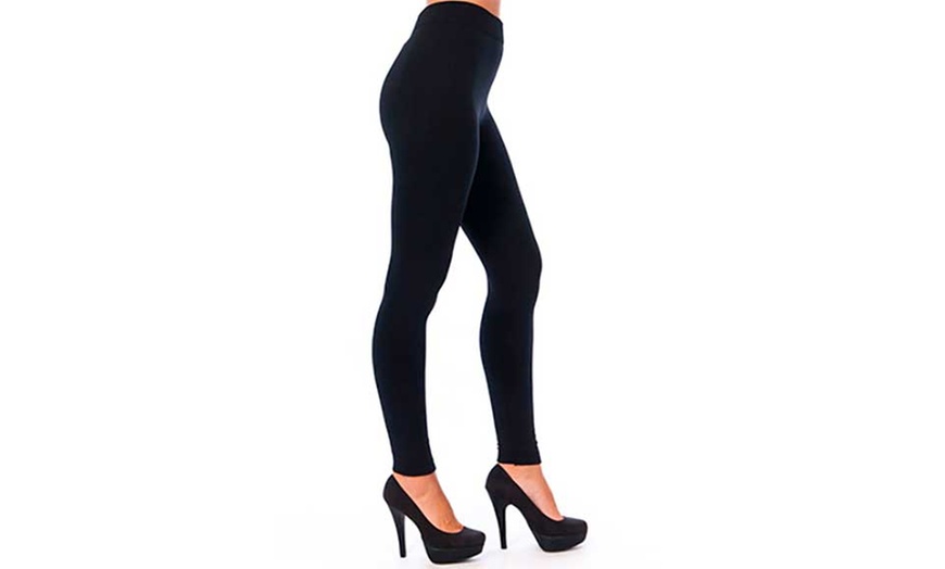 Image 3: Fleece Lined Leggings Two-Pack