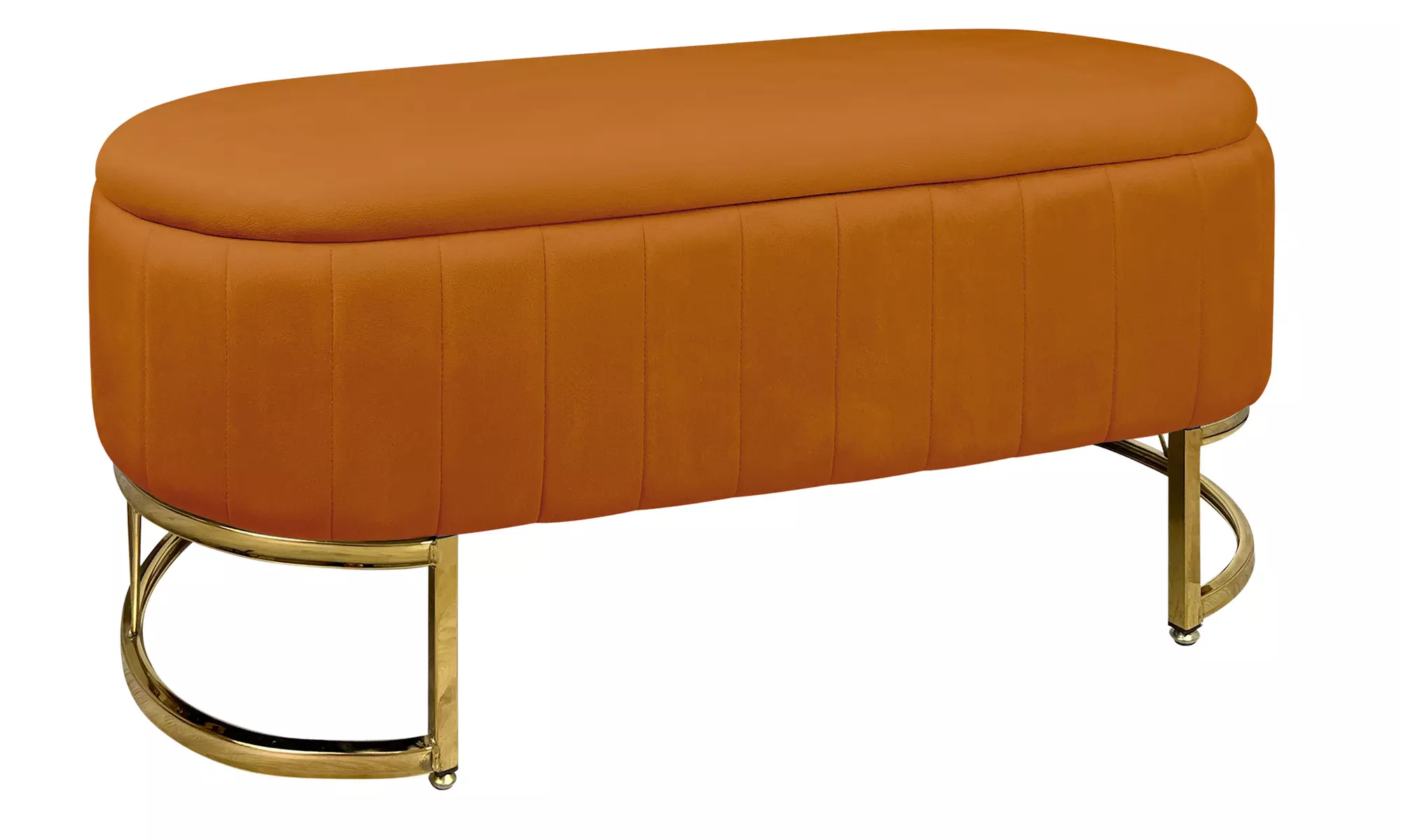 Panca contenitore con gambe cromate