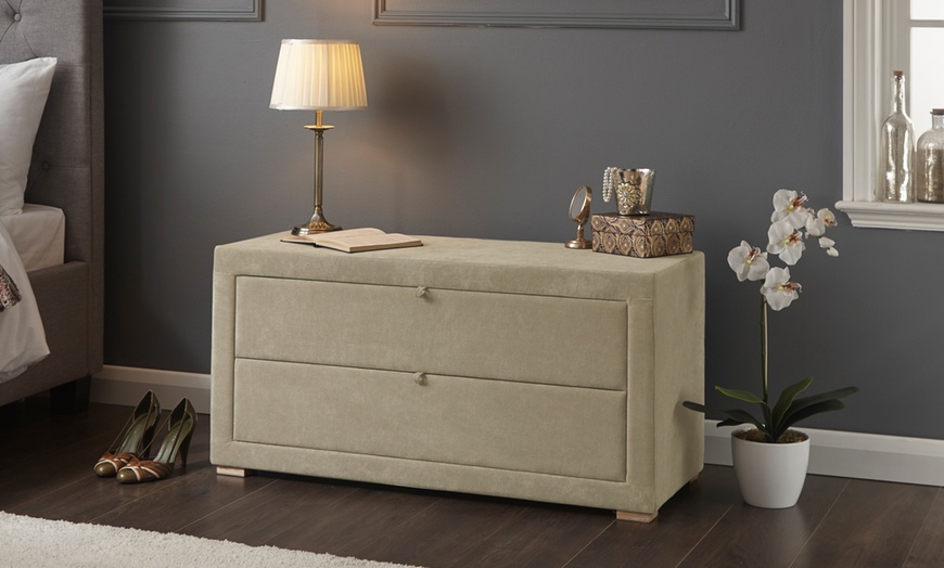 Image 7: Two-Drawer Storage Ottoman in 2 Colours