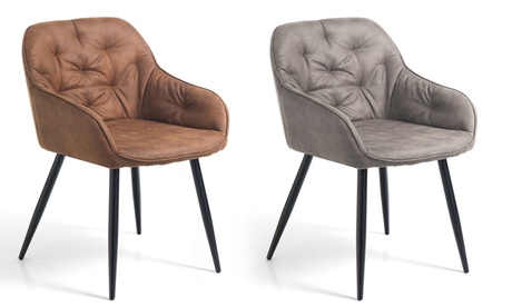 Set di 2 sedie imbottite Lovely, disponibili in 2 colori