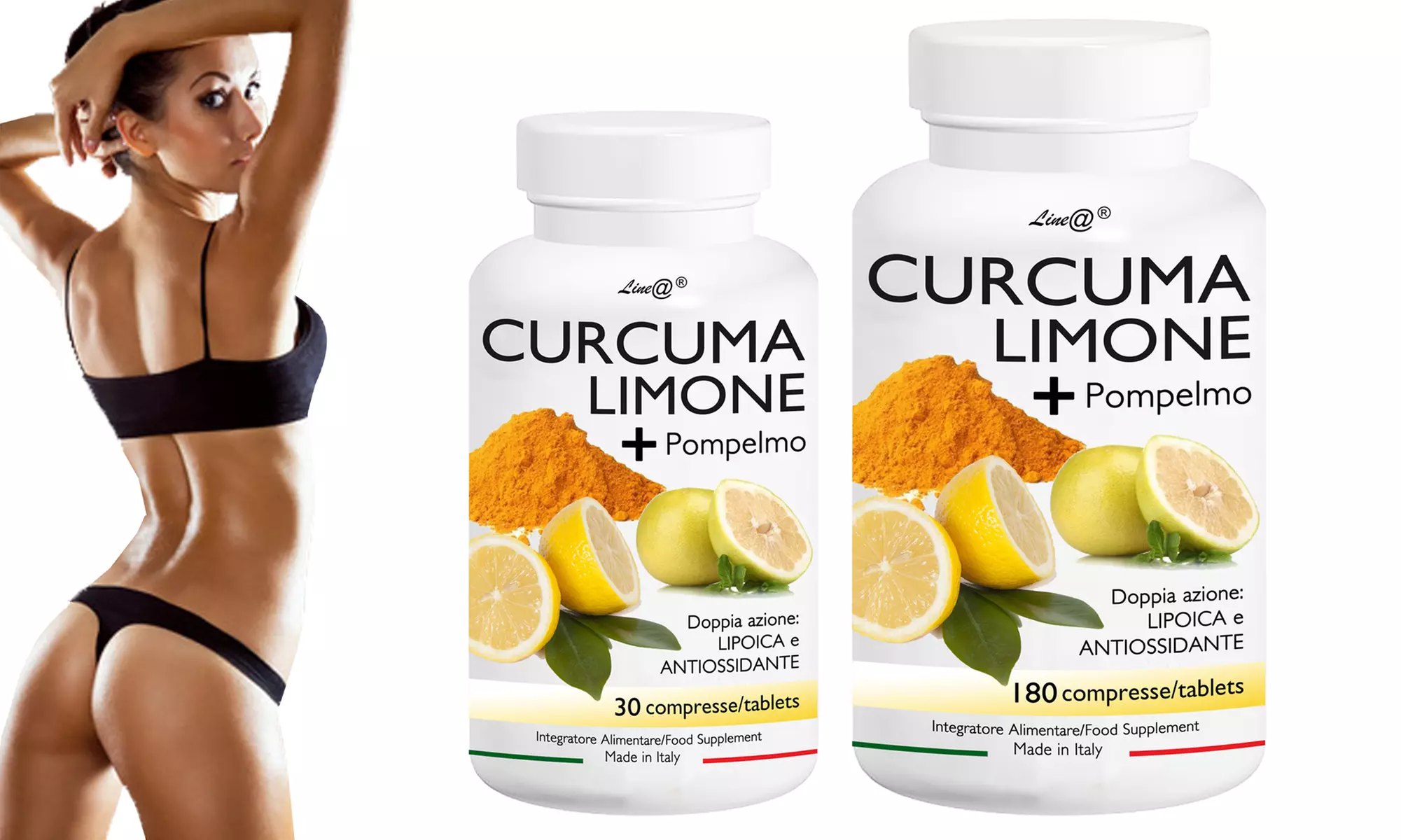 Hasta 360 tabletas de cúrcuma, limón y pomelo con un efecto adelgazante - Primary Image