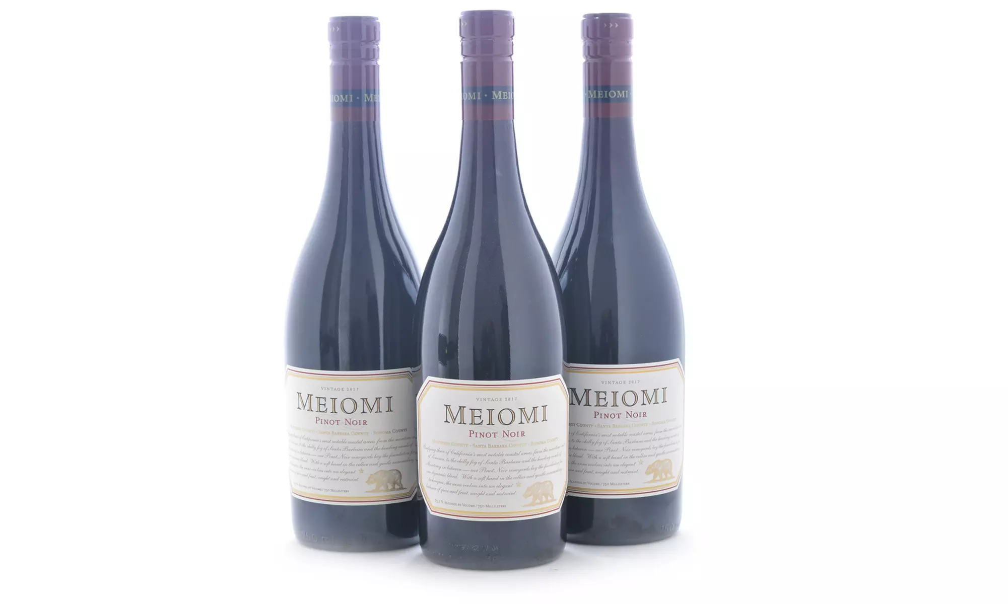 3, 6, 12, or 15 Bottles of Meiomi Pinot Noir from WineOnSale.com (Up to 36% Off) - Primary Image
