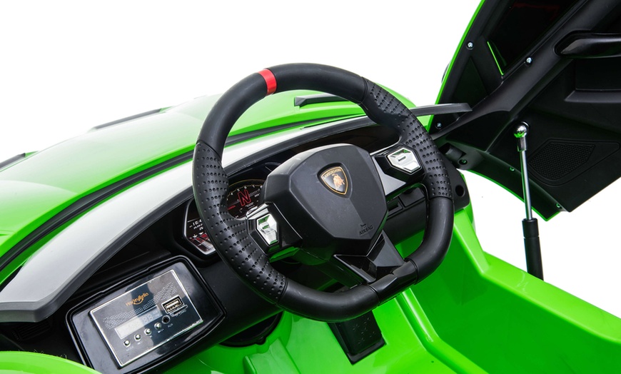 Image 20: Lamborghini Aventador Kids' Electric Ride-on Toy Car