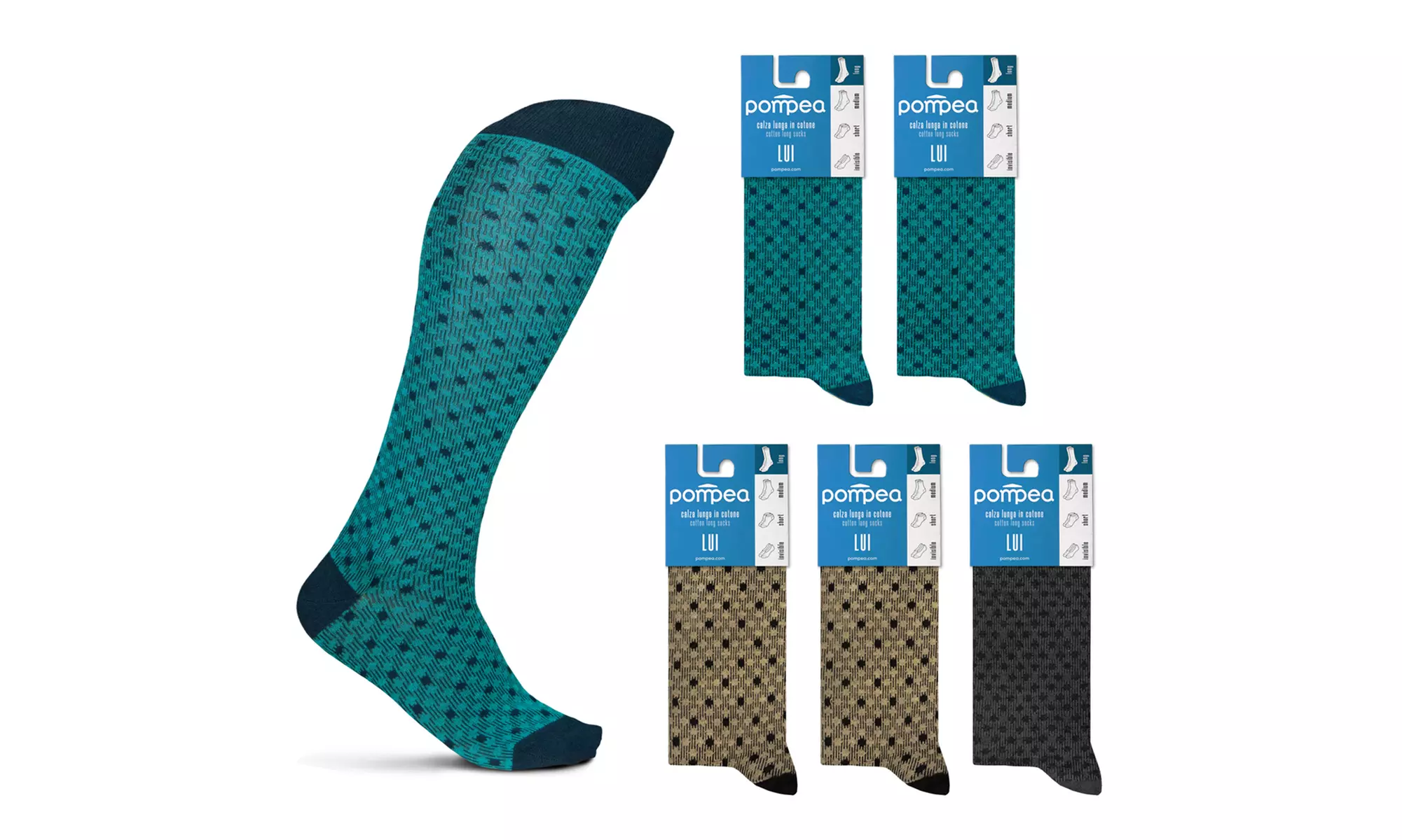 6 Paia Calze Uomo POMPEA Caldo Cotone