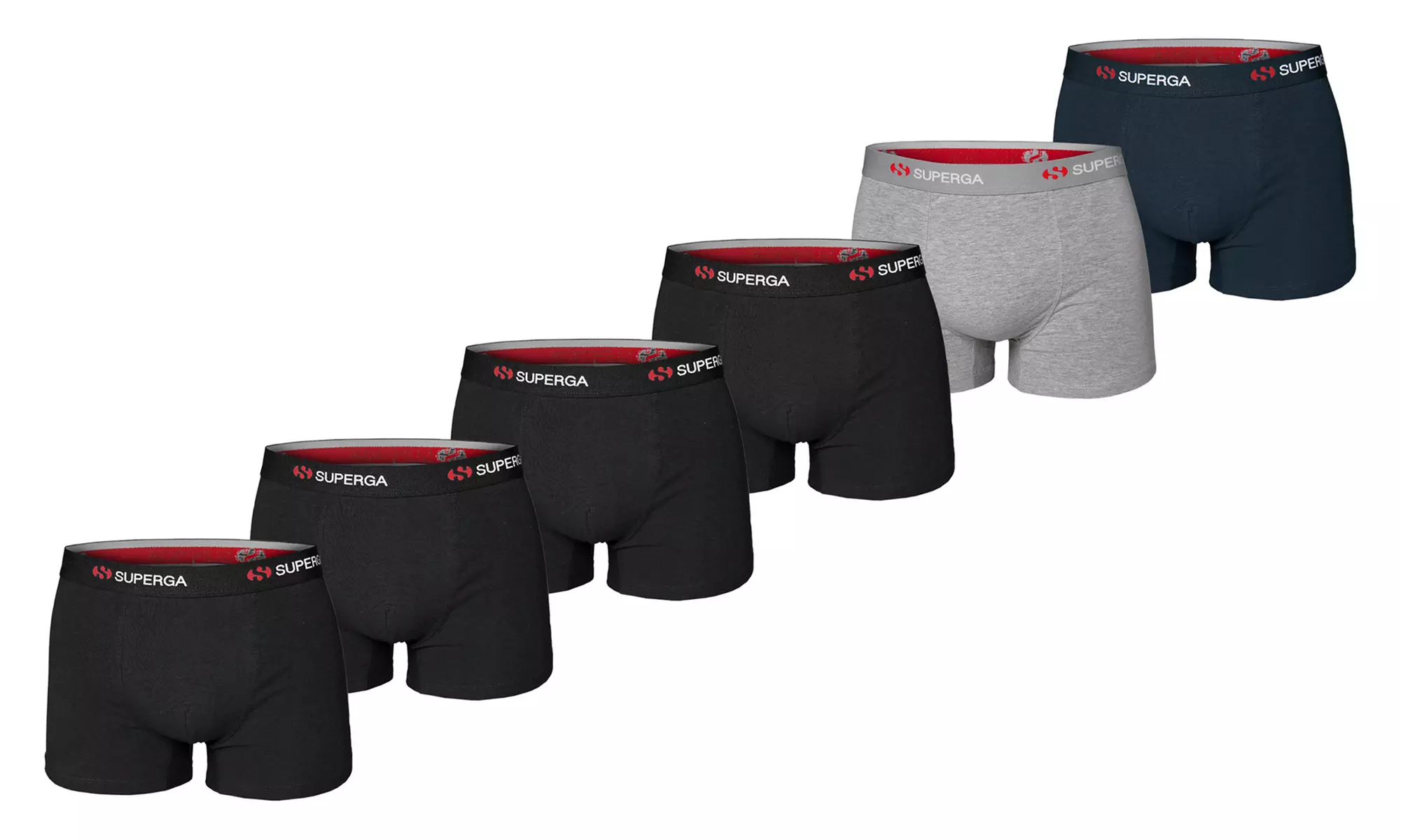 6 slip o 6 boxer Superga da uomo