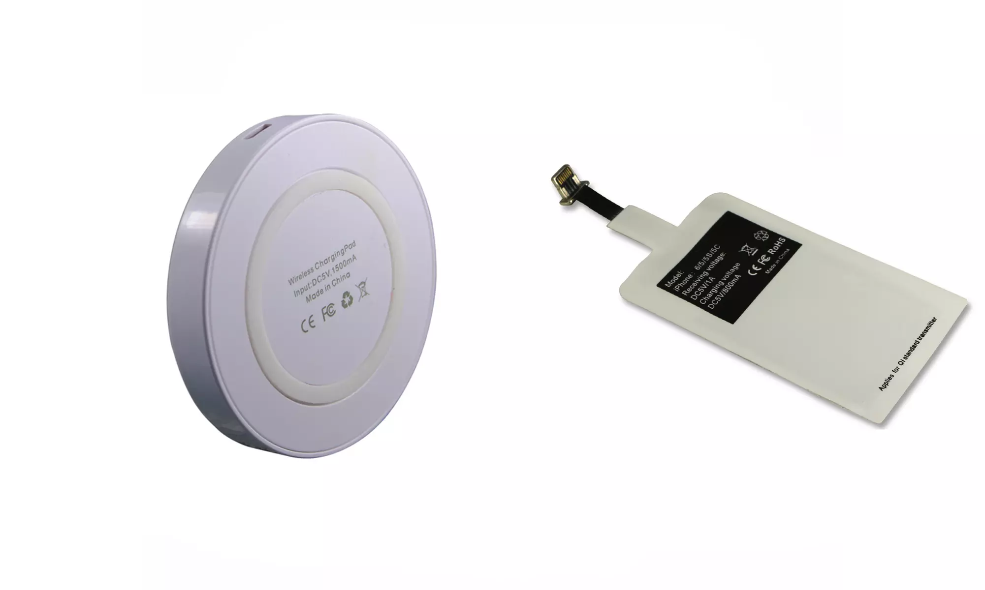 Qi Wireless Charging Pad with Optional 8-Pin Adapter - Second Medium