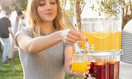 Dispenser doppio per bevande InnovaGoods, con scomparto per il ghiaccio