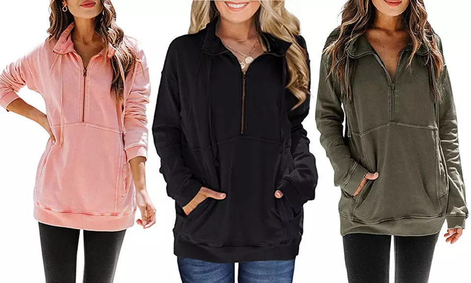 1 ou 2 sweats pour femme à fermeture zip - Primary Image