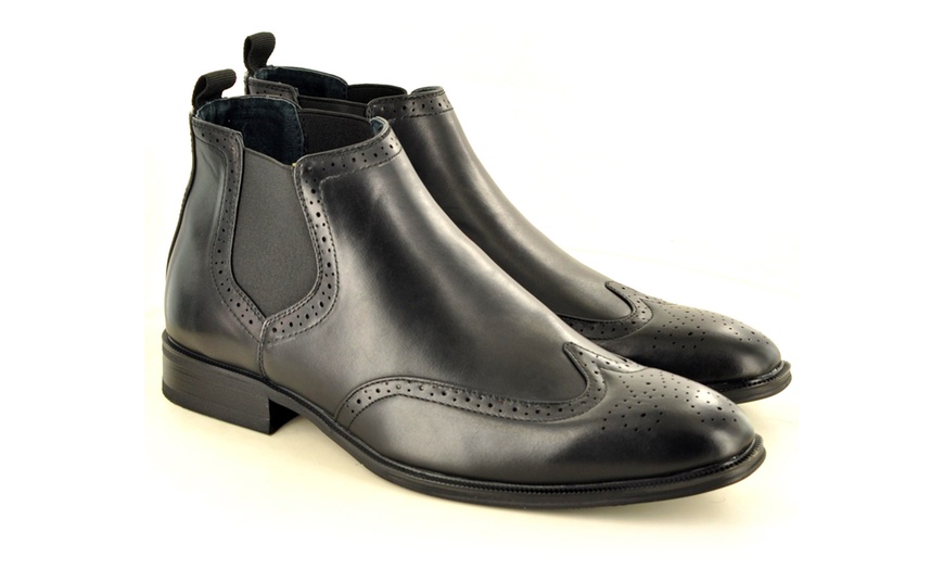 Image 3: Men's Faux Leather Brogues