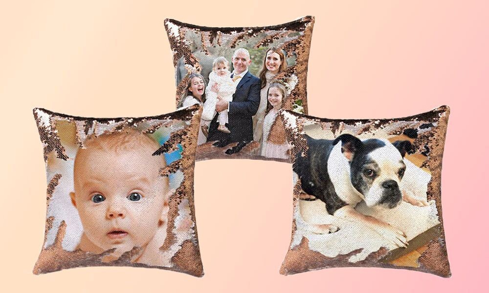 Magisches Foto-Paillettenkissen