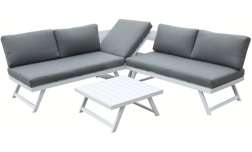 Image 2: Six-Piece Modern-Design Lounge Set with Adjustable Headrest