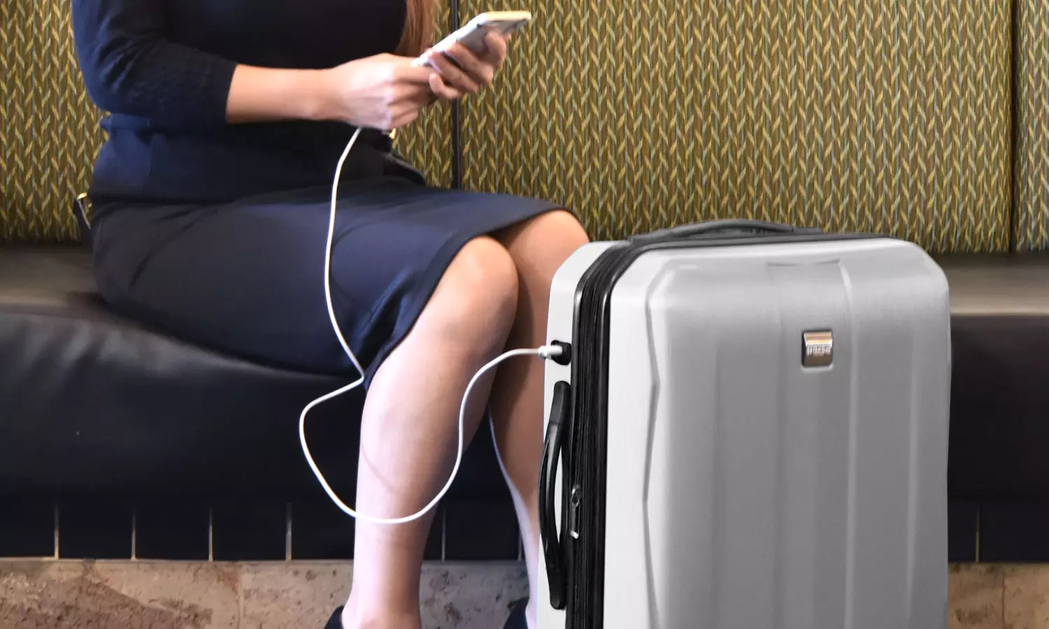 U.S. Traveler Smart Luggage Set, Carry-On with Built-in Phone Charging USB Port (2-Piece) - Primary Image