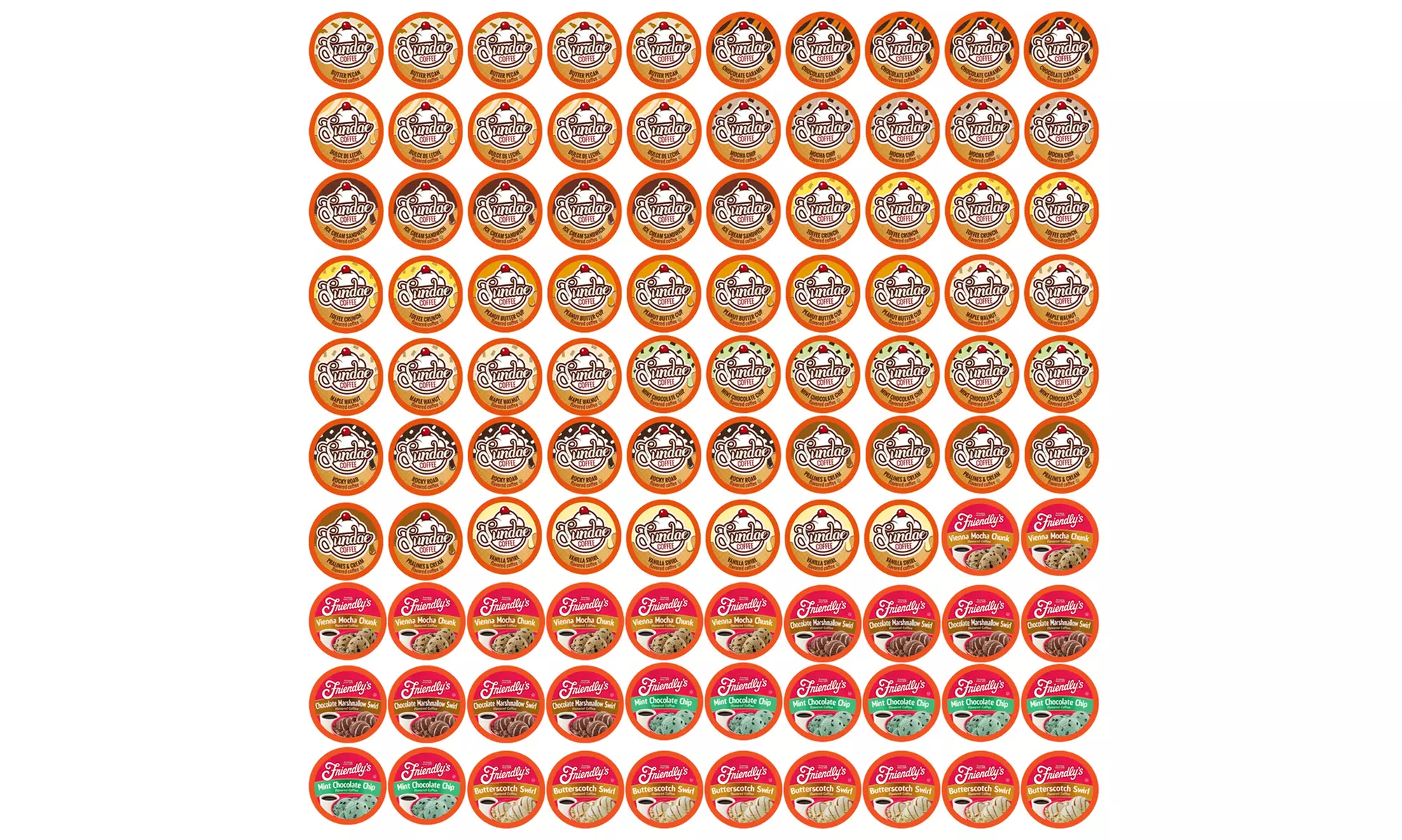 Ice Cream Flavored Coffee Variety Sampler for K-Cup Brewers (40- or 100-Count) - Primary Image