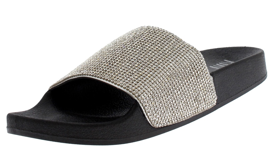 Image 6: Women's Diamante Sliders