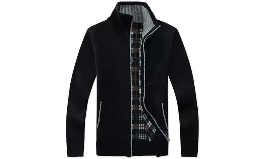 Image 2: Vest met Schotse ruit en een rits