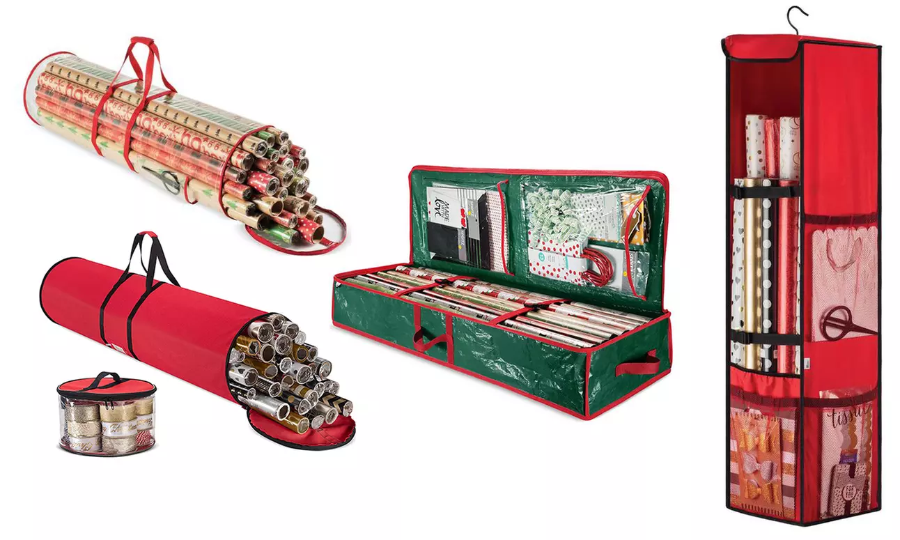 Christmas Gift Wrap Storage Bag & Organizers: Round, Under-bed, & Hanging Styles - Primary Image
