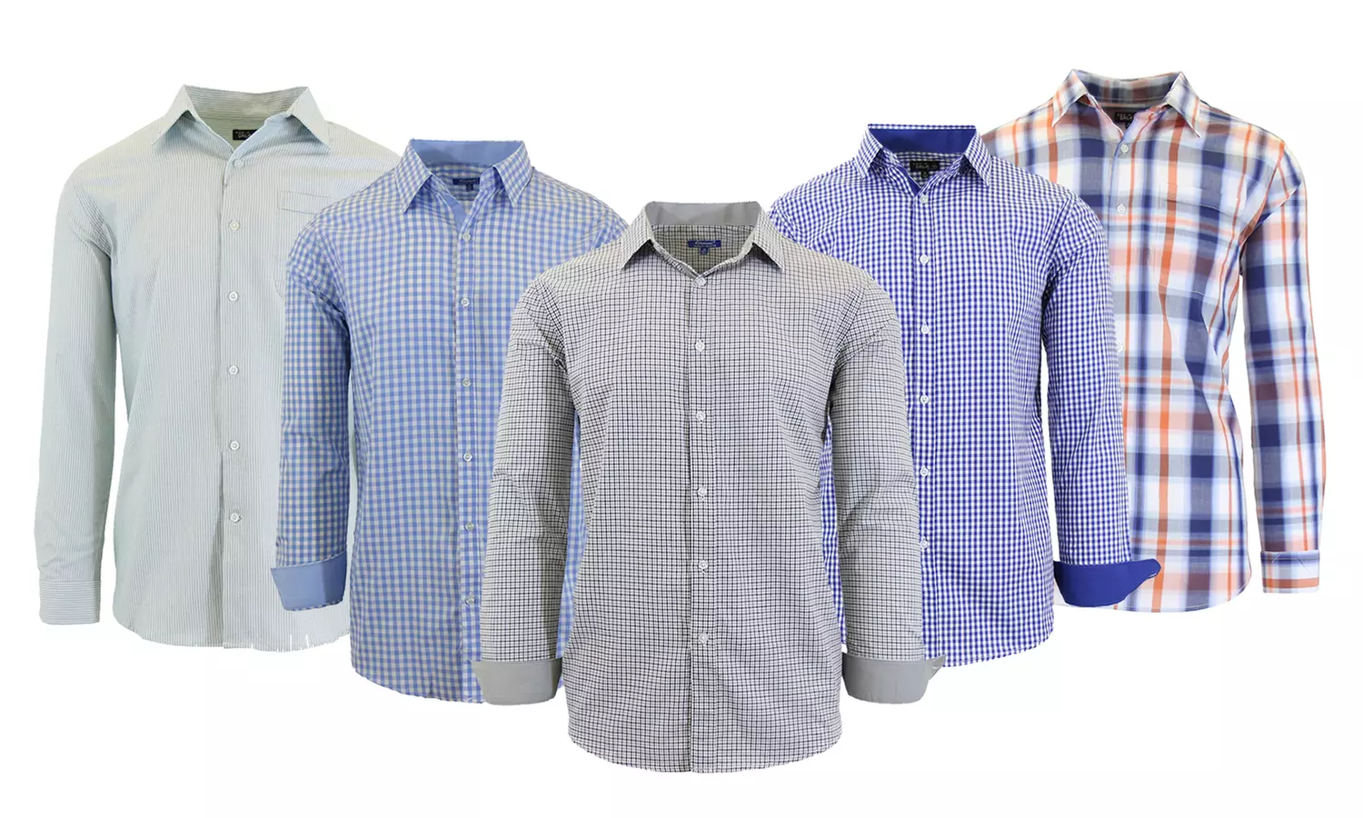 Galaxy By Harvic Men's Long Sleeve Slim-Fit Printed Dress Shirt (S-2XL)
 - Primary Image