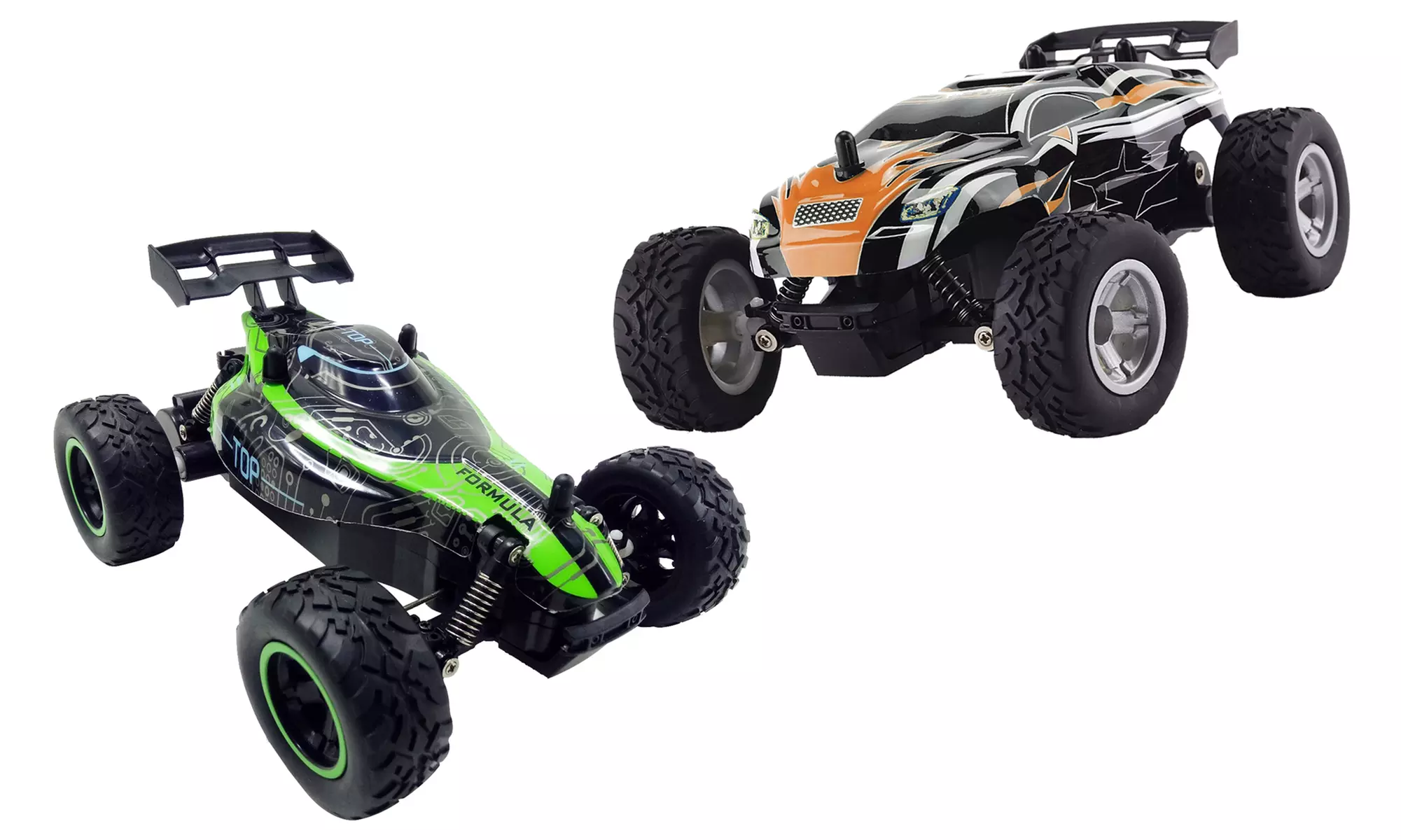 1 ou 2 voitures radiocommandées tout terrain flash buggy 28 km/h, portée 100 m - Primary Image