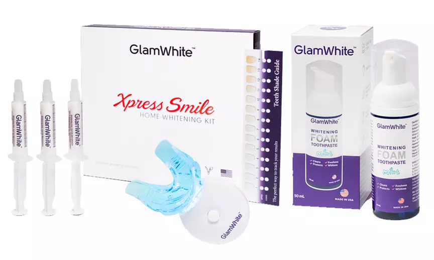 Blanqueamiento dental Xpert Pack Glamwhite + Espuma Blanqueadora