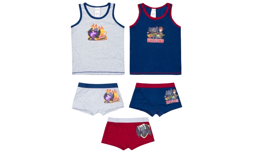 Image 1: DreamWorks Dragons Underwear Set