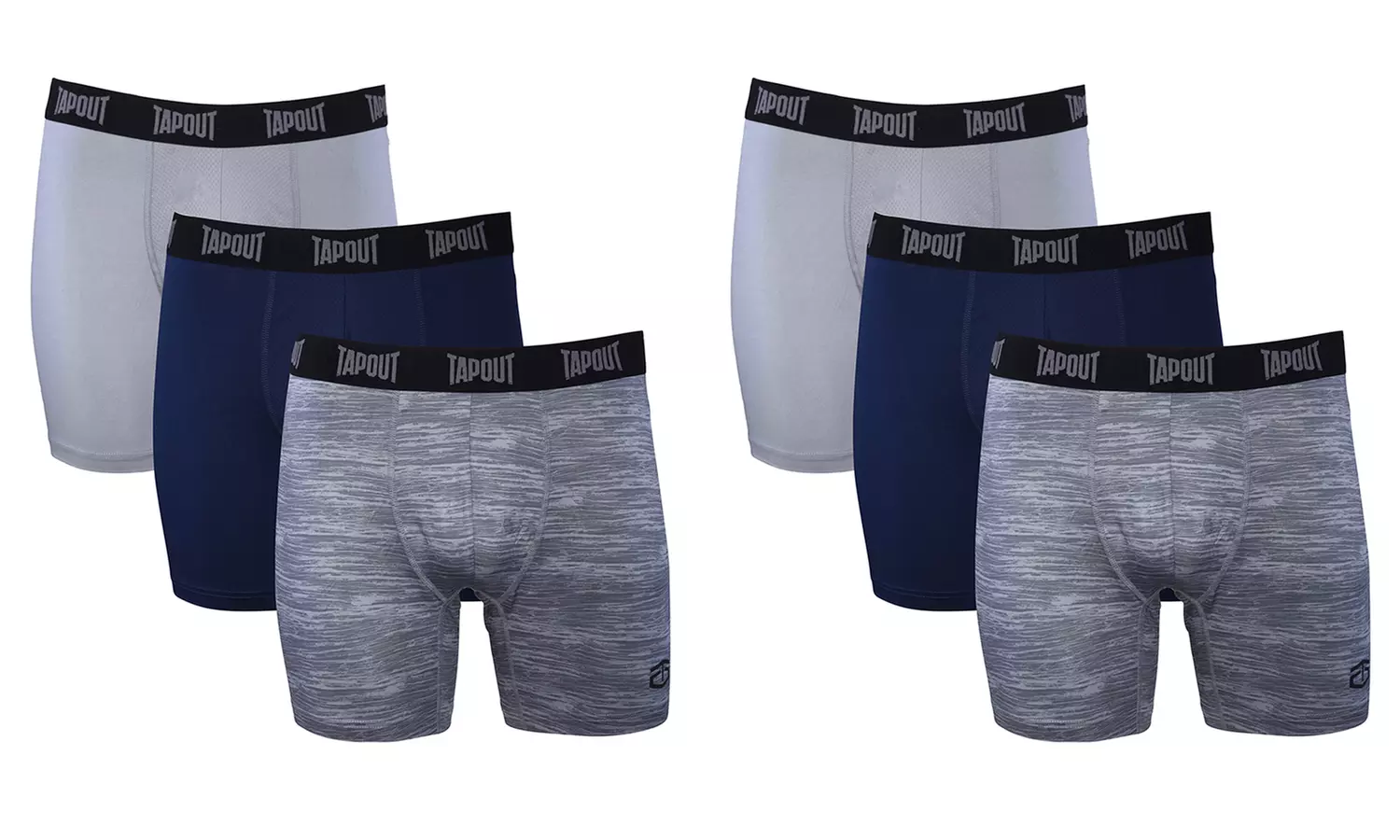 Tapout Men's Tagless Performance Boxer Briefs (3 or 6 Pack) - Primary Image