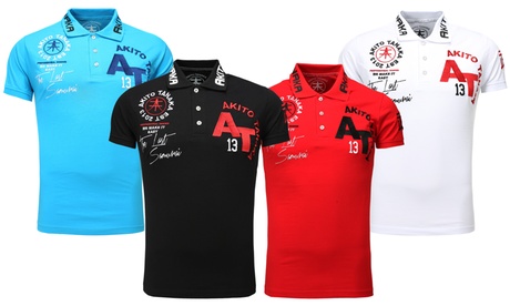 Polo pour homme de la marque Akito Tanaka à manches courtes en coton