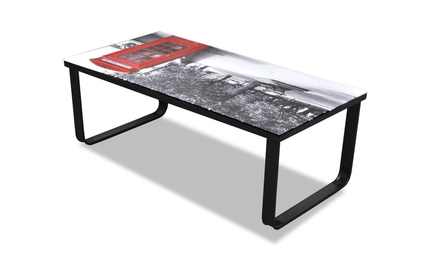 Image 21: Glass Printed Coffee Table