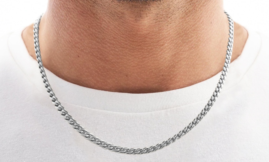 Image 12: Eira Wen Men's Cuban Chain Link Necklace