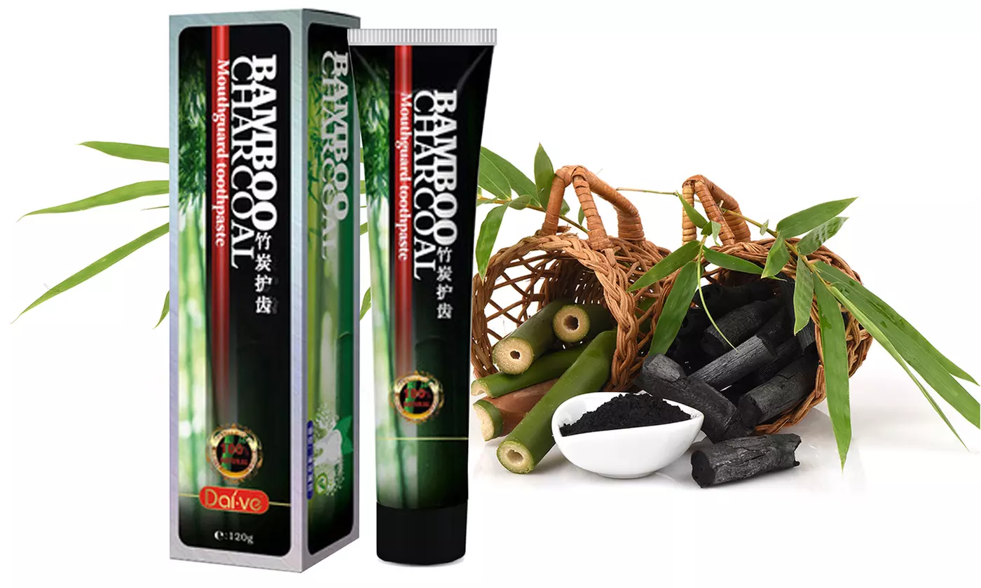 Natural Bamboo Charcoal Teeth Whitening Toothpaste (120G) - Second Medium